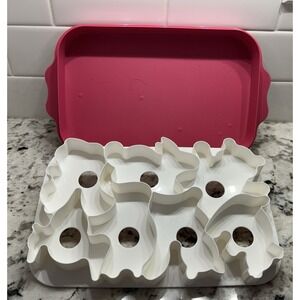 TUPPERWARE Animal Wiggler Jiggler Jello Mold Cookie Cutter Gelatin Shots Vintage